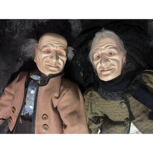 Vintage Grandma & Grandpa Boots Tyner Collectible Gumdrop Dolls Halloween Spooky